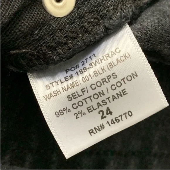 REDONE ORIGINALS High Rise Ankle Crop in Black Size 24 - Picture 9 of 14